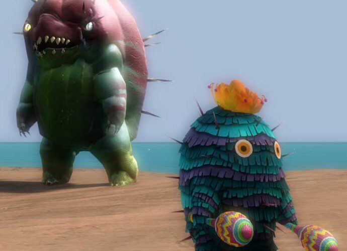 Original choya and a pinata choya mini with maracas